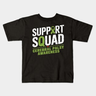 Support Cerebral Palsy Cp Awareness Month Green Ribbon Kids T-Shirt
